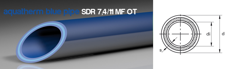 Tubería blue pipe SDR 7,4/11 MF OT
