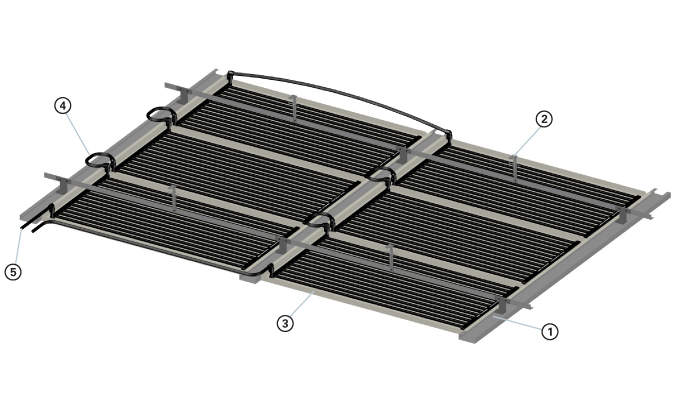 Metal Ceiling Panel As Strip Grid System Aquatherm Iberica